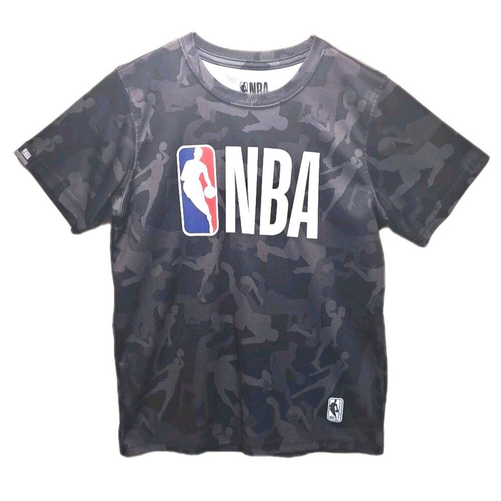NBA Camo Jersey Children Size M (10-12) Short Sleeve Graphic Print Logo Boys EUC